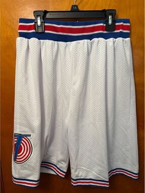 Tune Squad Space Jam Basketball Shorts White Men’s Large